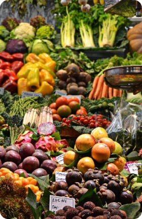 Fruits & légumes, tubercules, oignons